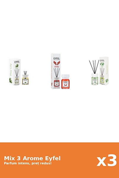 Eyfel Set 3 Mix Eyfel: 1x Iasomie, 1x Lacramioare, 1x Red Dragon