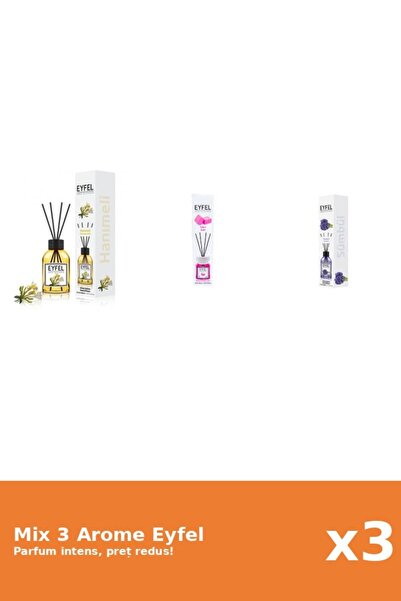 Eyfel Set 3 Mix Eyfel: 1x Bubble Gum, 1x Mana Maicii Domnului, 1x Zambile