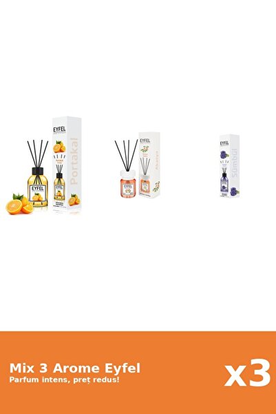 Eyfel Set 3 Mix Eyfel: 1x Acacia, 1x Portocala, 1x Zambile