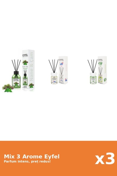 Eyfel Set 3 Mix Eyfel: 1x Iasomie, 1x Orhidee, 1x Pin Si Menta