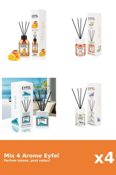 Eyfel Set 4 Mix Eyfel: 1x Acacia, 1x Mango, 1x Ocean, 1x Orhidee