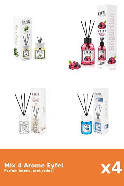 Eyfel Set 4 Mix Eyfel: 1x Bumbac, 1x Cool Water, 1x Fructe De Padure, 1x Lacr...