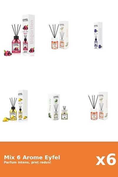 Eyfel Set 6 Mix Eyfel: 2x Acacia, 1x Ananas, 1x Fructe De Padure, 1x Lacramio...