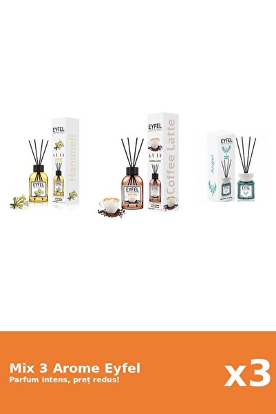 Eyfel Set 3 Mix Eyfel: 1x Angel, 1x Cafea, 1x Mana Maicii Domnului