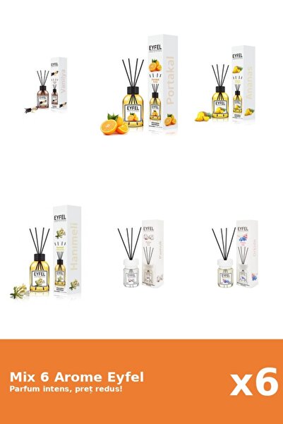 Eyfel Set 6 Mix Eyfel: 1x Ananas, 1x Bumbac, 1x Mana Maicii Domnului, 1x Orhi...