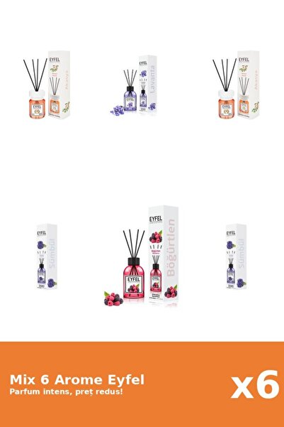Eyfel Set 6 Mix Eyfel: 2x Acacia, 1x Fructe De Padure, 1x Lavanda, 2x Zambile