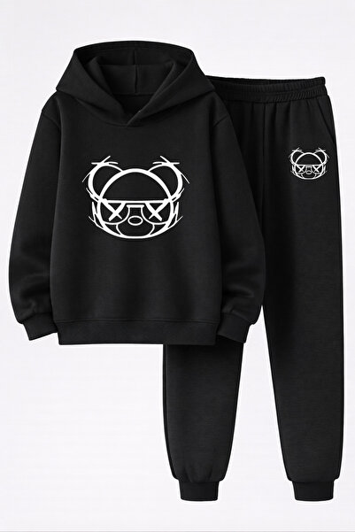 MAGORS Bear Printed 3-Yarn Quality Sweatshirt and Sweatpants Children's Top-B...