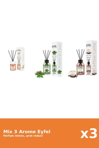 Eyfel Set 3 Mix Eyfel: 1x Acacia, 1x Cafea, 1x Pin Si Menta