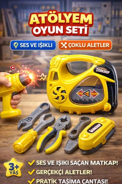 scntoys Oyuncak Tamir Seti Sesli Çalışan Dikiş Makinesi Vida Pense Eğitici Oy...