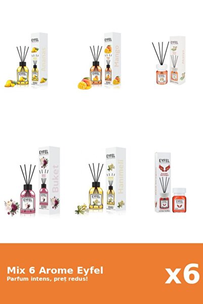 Eyfel Set 6 Mix Eyfel: 1x Acacia, 1x Ananas, 1x Bouquet, 1x Mana Maicii Domnu...