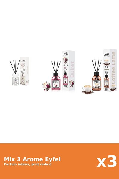 Eyfel Set 3 Mix Eyfel: 1x Bouquet, 1x Bumbac, 1x Cafea