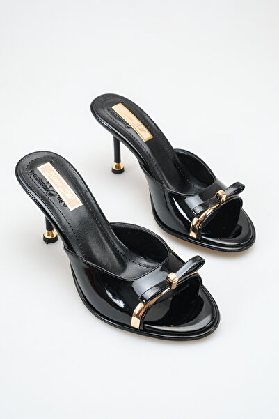 SENASTİL Piele lacuită neagră, cu toc subțire, elegantă, pentru femei, rochie...