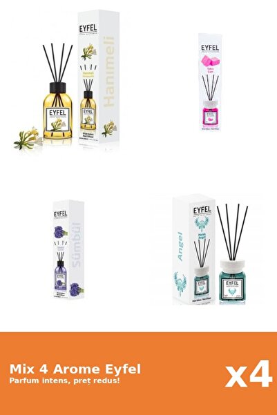 Eyfel Set 4 Mix Eyfel: 1x Angel, 1x Bubble Gum, 1x Mana Maicii Domnului, 1x Z...