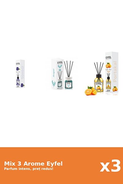 Eyfel Set 3 Mix Eyfel: 1x Angel, 1x Portocala, 1x Zambile