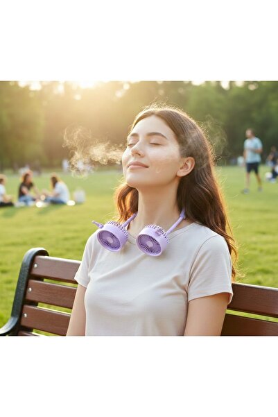 Kuzey Tacı Ultra Esnek Boyun Askılı Çiftli Vantilatör - 360 Derece Bükülebili...