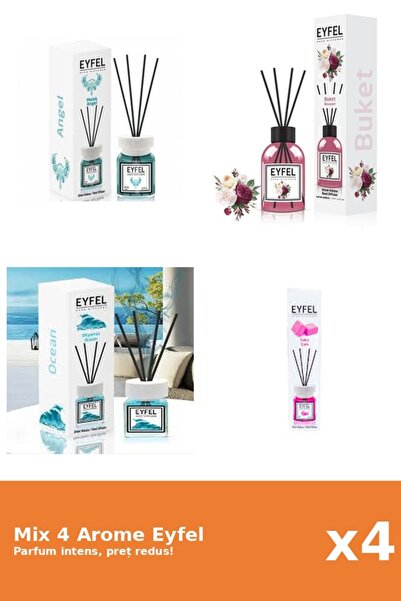 Eyfel Set 4 Mix Eyfel: 1x Angel, 1x Bouquet, 1x Bubble Gum, 1x Ocean