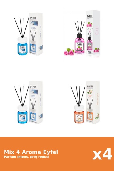 Eyfel Set 4 Mix Eyfel: 1x Acacia, 2x Cool Water, 1x Trandafir