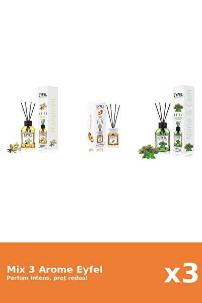 Eyfel Set 3 Mix Eyfel: 1x Mana Maicii Domnului, 1x Piersica, 1x Pin Si Menta