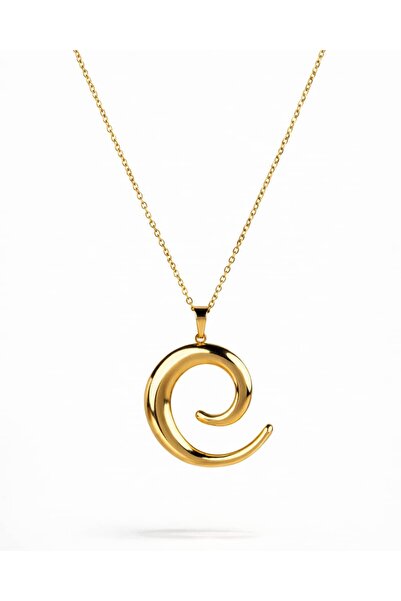 Portakal Esintisi Elyra Spiral Steel Necklace