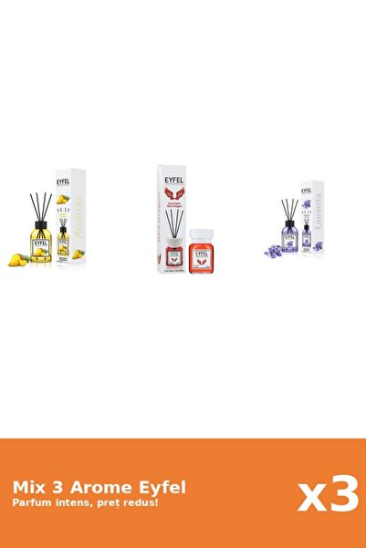 Eyfel Set 3 Mix Eyfel: 1x Ananas, 1x Lavanda, 1x Red Dragon
