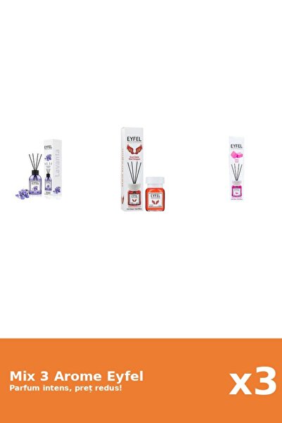 Eyfel Set 3 Mix Eyfel: 1x Bubble Gum, 1x Lavanda, 1x Red Dragon