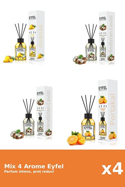 Eyfel Set 4 Mix Eyfel: 1x Ananas, 2x Nuca De Cocos, 1x Portocala