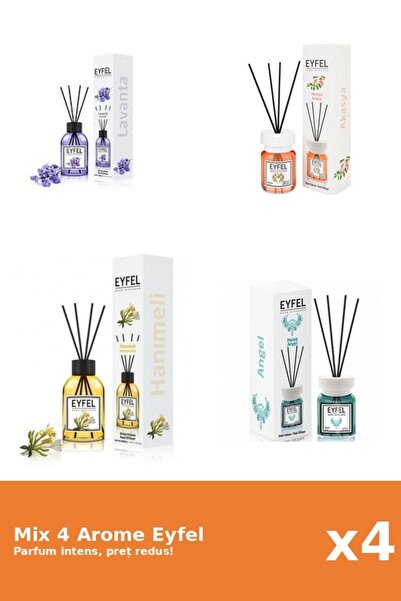 Eyfel Set 4 Mix Eyfel: 1x Acacia, 1x Angel, 1x Lavanda, 1x Mana Maicii Domnului