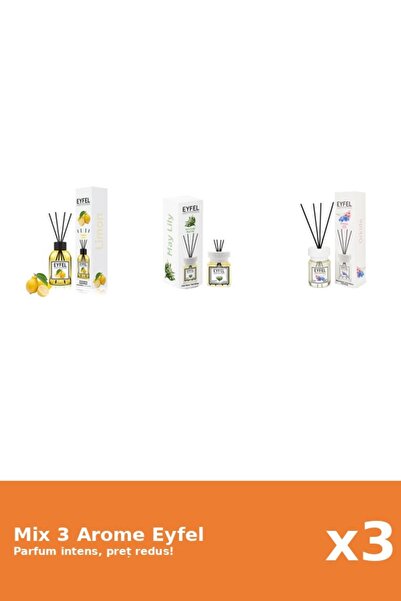 Eyfel Set 3 Mix Eyfel: 1x Lacramioare, 1x Lamaie, 1x Orhidee