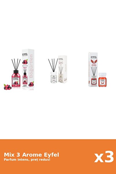 Eyfel Set 3 Mix Eyfel: 1x Bumbac, 1x Fructe De Padure, 1x Red Dragon