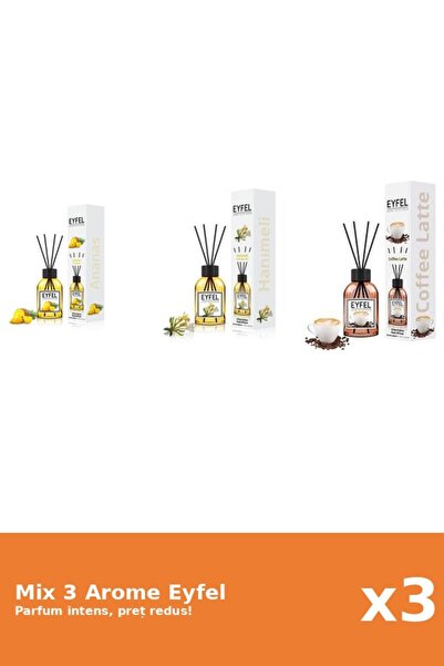 Eyfel Set 3 Mix Eyfel: 1x Ananas, 1x Cafea, 1x Mana Maicii Domnului