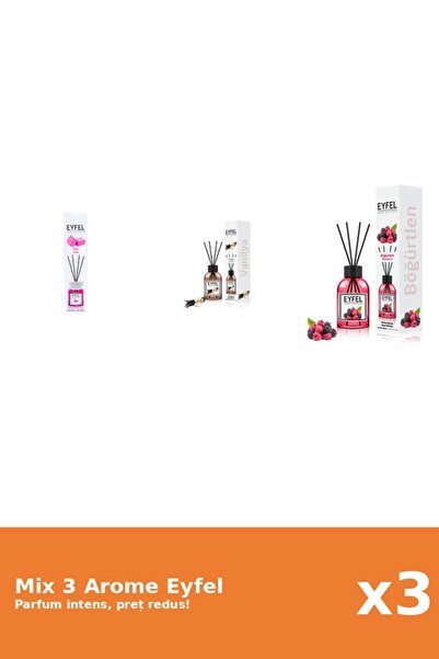 Eyfel Set 3 Mix Eyfel: 1x Bubble Gum, 1x Fructe De Padure, 1x Vanilie