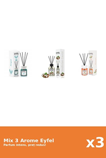 Eyfel Set 3 Mix Eyfel: 1x Acacia, 1x Angel, 1x Nuca De Cocos