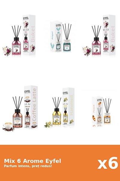 Eyfel Set 6 Mix Eyfel: 1x Angel, 2x Bouquet, 1x Cafea, 1x Mana Maicii Domnulu...