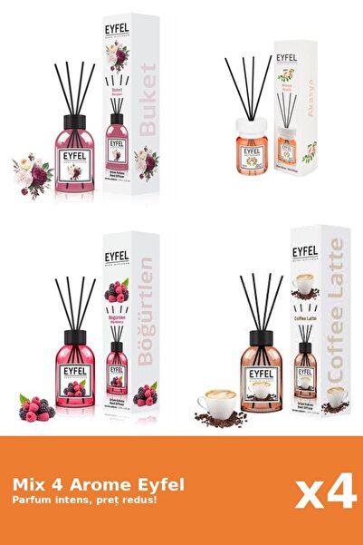 Eyfel Set 4 Mix Eyfel: 1x Acacia, 1x Bouquet, 1x Cafea, 1x Fructe De Padure