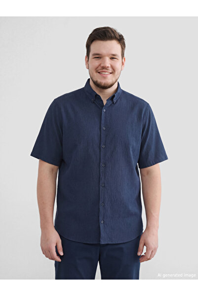 LC Waikiki Ανδρικό πουκάμισο GiyÇık Store σε σκούρο μπλε, κανονική εφαρμογή, ...