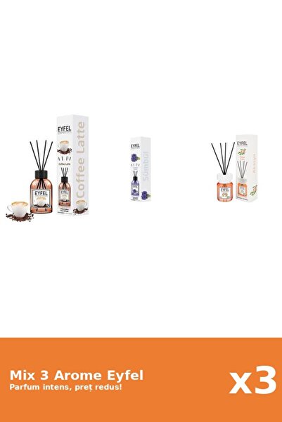Eyfel Set 3 Mix Eyfel: 1x Acacia, 1x Cafea, 1x Zambile