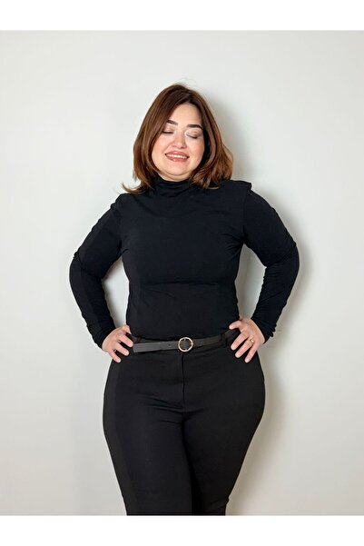 Store Büyükbeden Pantolon Sihirli Ful Likralı