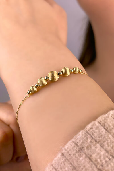 Altınaşkı İtalyan Parlak Toplu Altın Bileklik