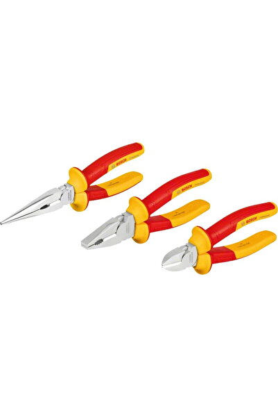 Bosch VDE pliers set Professional, 3-piece (red/yellow)