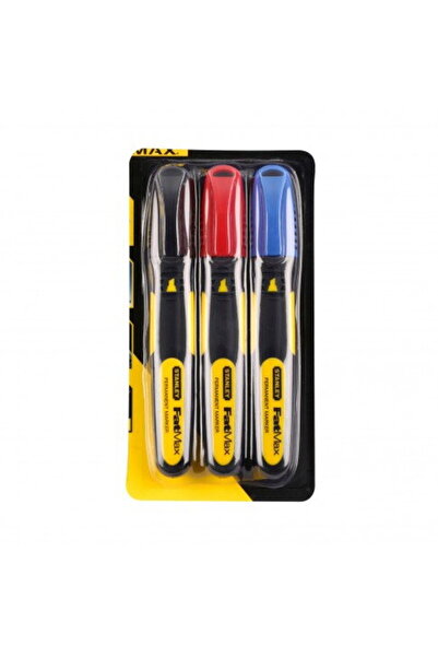 Stanley 0-47-315 Marker permanent FATMAX Negru, Albastru, Roșu cu vârf lat Se...