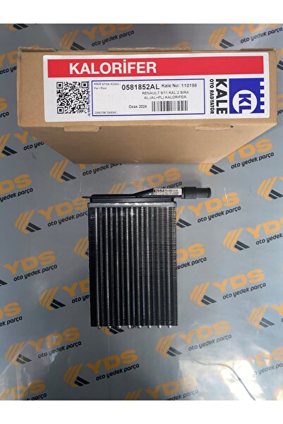 KALE 0581852AL RENAULT R9 R11 KALORİFER RADYATÖRÜ ALÜMİNYUM BORULU 2 SIRA OEM...