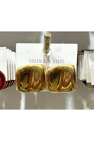 GLOW ACCESSORIES BAE Stainless Steel Square Earrings
