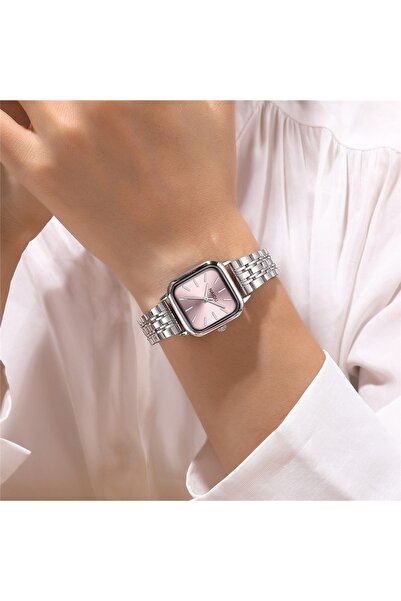 GENERAL A sleek and elegant women's watch with a modern square design and a s...