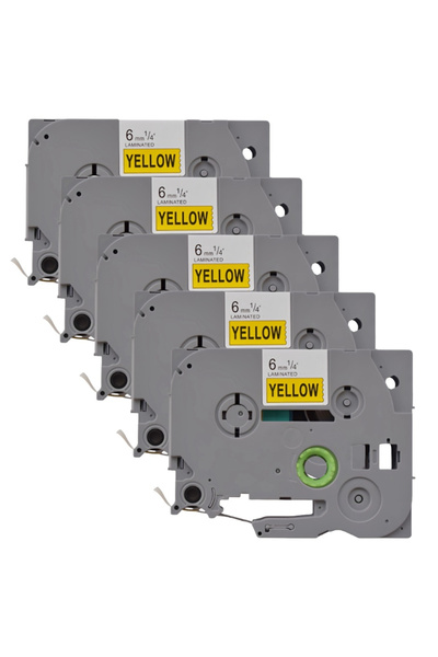 G Print Pachet 5 bucati banda etichete laminate compatibila Brother TZe-611 n...