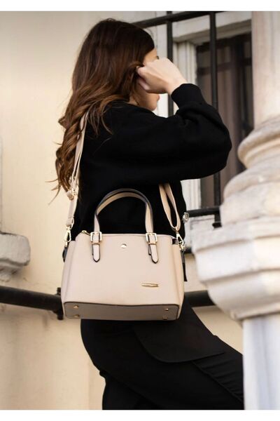 Sanmorris Women's Quality 3-Compartment Classic Handbag and Shoulder Bag