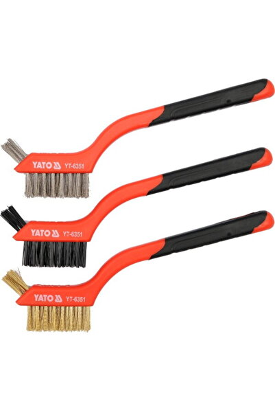 yato Wire brush set YT-6351, made of steel, nylon, brass
