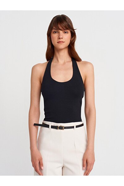 Coral Halter Neck Halter Collar Badi 21052 Black