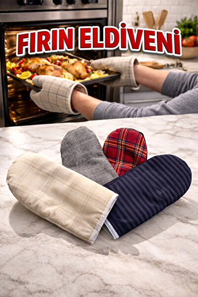 Mode Cool Isıya Dayanıklı Fırın Eldiveni – Yanmaz Mutfak Eldiveni & Sıcak Ten...