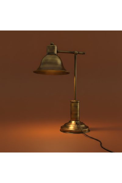 ottolamp Zamansız Dekoratif Metal Masa Lambası Klasik Tasarım Çalışma ve Okum...