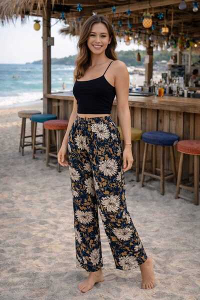 forte bella منقوش سالاش فيسكوز تريند بانتالون